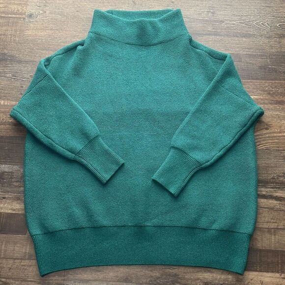 Vici Amsterdam Mock Neck Knitted Heavyweight Sweater Green Womens Sz L Cozycore - Picture 6 of 12